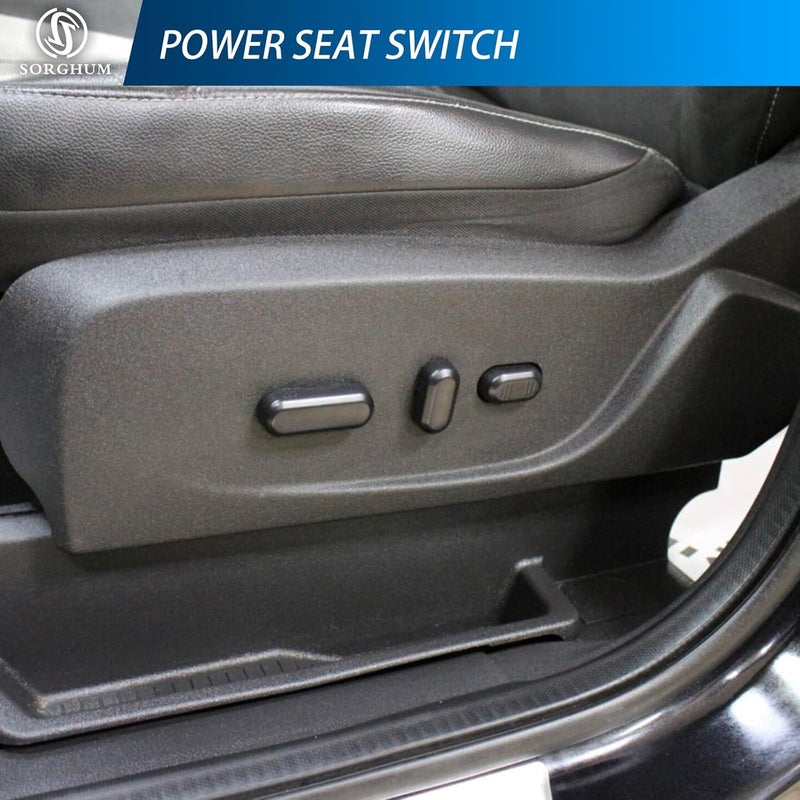 Sorghum Power Seat Switch - Front Left Driver Side Adjustment Switch Control 10 Ways Compatible with 2016-2017 Ford F150 F250 F350 Lincoln MKZ MKX 12 Pins Replace# 9L3T-14B709-FAW 9L3Z-14A701-FB - Image 2